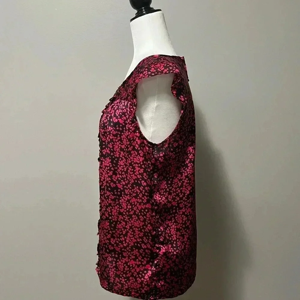 Jacob Sleeveless Ruffled  Pleats Pattern Blouse - Picture 10 of 16